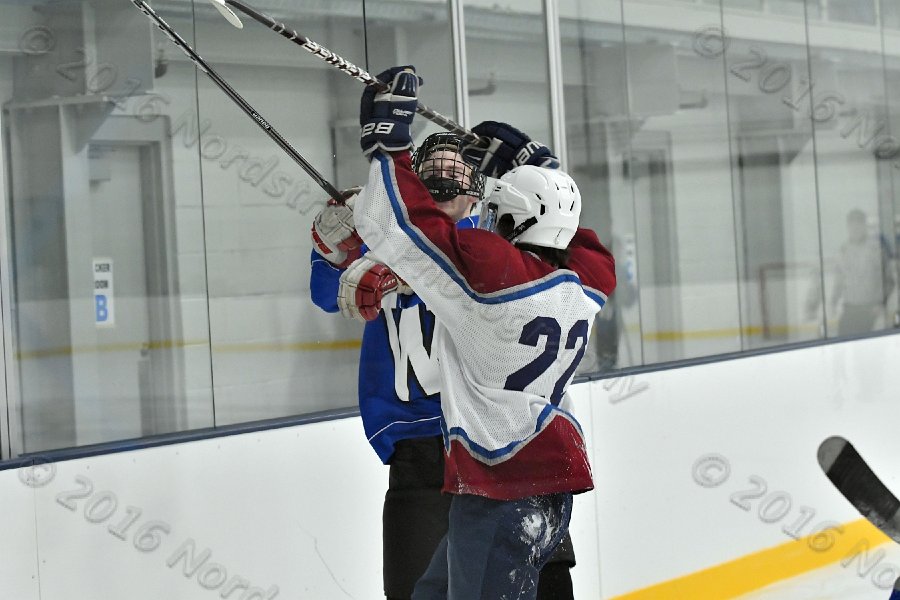Wheaton College Men\'s Ice Hockey vs Middlesex Community College. - Photo By: KEITH NORDSTROM